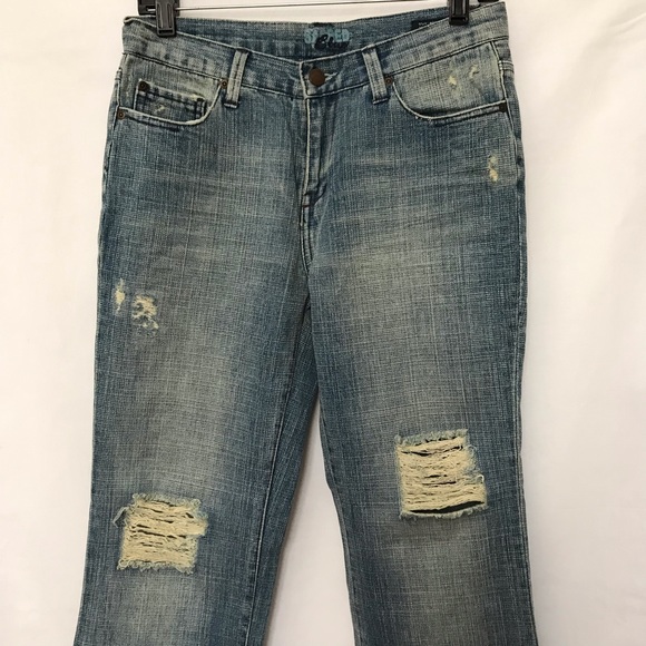 NWOT Sacred Blue Low Rise Straight Flare Jeans - Picture 1 of 6